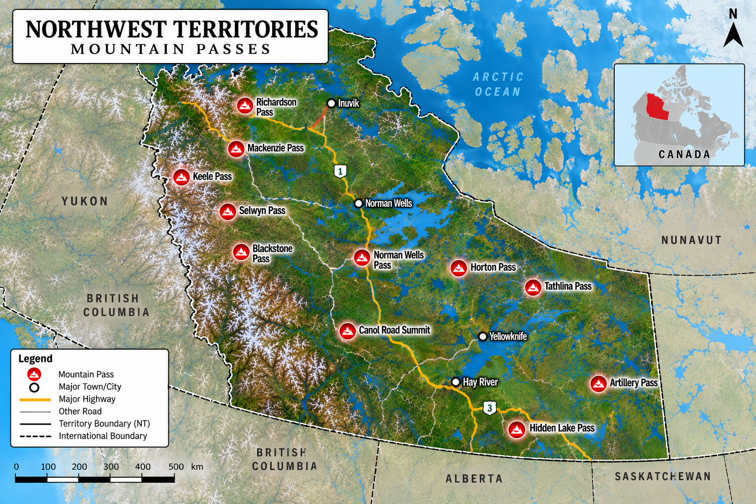 Northwest Territories (Arctic) Map